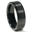 Black Tungsten 8MM Flat Wedding Band Ring