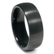 Black Tungsten 8MM Brush Finish Dome Wedding Band Ring
