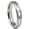 Titanium 4mm Milgrain Flat Wedding Band Ring