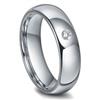 Tungsten Carbide 6MM Diamond Dome Wedding Band