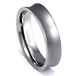 Titanium 6mm Concave Wedding Band Ring