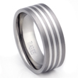 Titanium Silver Inlay Wedding Ring