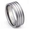 Titanium 3 Stripe Silver Inlay Wedding Ring