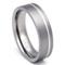 Titanium Silver Inlay Wedding Ring