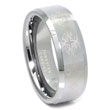 ASFUR Tungsten Carbide Laser Engraved Celtic Wedding Band Ring