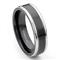 JARNO Black Titanium Band with Grey Titanium Edges - Flat