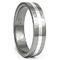 Tungsten Carbide Silver Inlay Wedding Band Ring