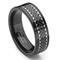 Black Tungsten Carbide Laser Engraved Wedding Band Ring