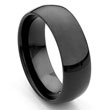 Black Tungsten Carbide Wedding Band Ring