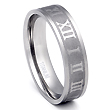Titanium Roman Numeral Band - Modern Classic