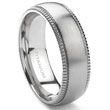 ANSGAR Titanium 8mm Milgrain Wedding Band Ring
