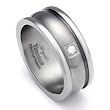Titanium Diamond Men's Wedding Band Ring