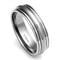 Titanium 7mm Ribbed Men's Wedding Ring