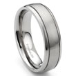 Titanium 7mm Grooved Wedding Band Ring
