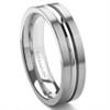 Titanium 6mm Ribbed Men's Ring