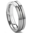 Titanium 6mm Ribbed Men's Ring