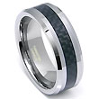 BOMANI Tungsten Carbide Carbon Fiber Ring