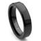 Black Tungsten 6mm Beveled Edge Wedding Band Ring