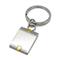 Stainless Steel Key Ring w/ Gold Accent