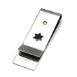 Stainless Steel Money Star of David Clip w/ 18K Gold Accent