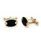 14K Gold Diamond Onyx Cufflinks