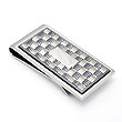 COLIBRI Stainless Steel Basket Weave Money Clip