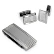 Colibri PRIME Stainless Steel Silver Money Clip Cufflinks Gift Set
