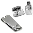 Colibri INNUENDO Stainless Steel Money Clip Cufflinks /w Silver Ropes Gift Set