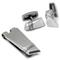Colibri INNUENDO Stainless Steel Money Clip Cufflinks /w Silver Ropes Gift Set