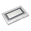 COLIBRI Stainless Steel Two-Tone Lacquer Business Card Holder