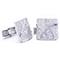 14K White Gold Diamond Cufflinks