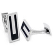 ST Dupont Palladium Black Resin Rectangular Cufflinks