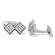 ST Dupont Palladium Double Square Diamond Head Cufflinks
