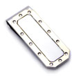 Dolan Bullock Sterling Silver 14K Gold Border Money Clip w/ Screws