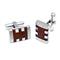 COLIBRI Stainless Steel Mother of Pearl & Wood Cufflinks