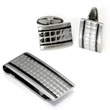 Colibri GRUVE Stainless Steel Money Clip Cufflinks Gift Set