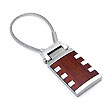 COLIBRI Stainless Steel Mother of Pearl & Wood Key Ring