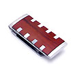 COLIBRI Stainless Steel Mother of Pearl & Wood Money Clip