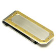 Stainless Steel Engravable Money Clip w/ Golden Edge