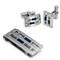 Colibri KOBALT Stainless Steel Titanium Money Clip Cufflinks Gift Set