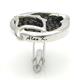 Sterling Silver Mocha Stingray Leather Round Cufflinks
