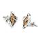 Sterling Silver Tan Organic Stingray Leather Cufflinks
