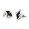 Sterling Silver Mocha Organic Stingray Leather Cufflinks
