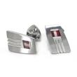 LAMBORGHINI Red White Red Titanium Steel Cufflinks