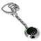 LAMBORGHINI Stainless Steel Key Ring w/ Black Crystals