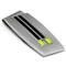LAMBORGHINI Stainless Steel Money Clip w/ Green Crystals