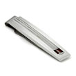 LAMBORGHINI Red White Red Stone Titanium Steel Tie Bar