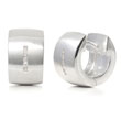 Bastian Inverun Sterling Silver 8MM  Channel Set Diamond Huggie Earrings