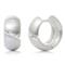 Bastian Inverun Sterling Silver Diagonal Tension Set Diamond Huggie Earrings