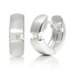 Bastian Inverun Sterling Silver Tension Set Diamond Huggie Earrings